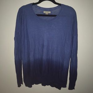 Dip dye blue sweater